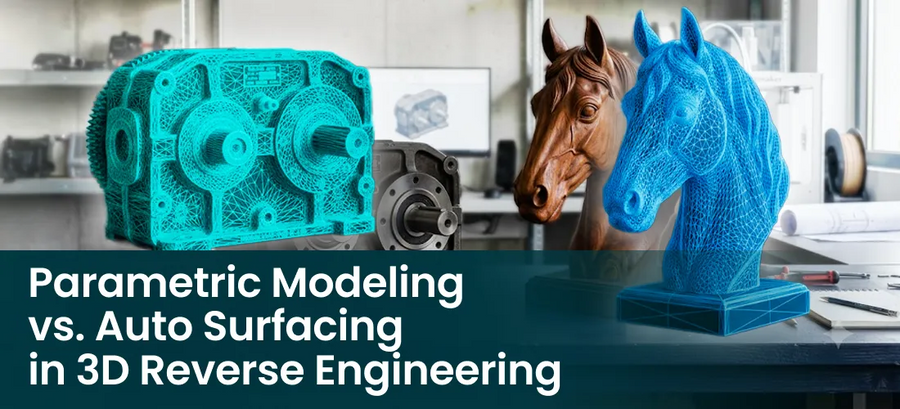 Parametric Modeling vs. Auto Surfacing in 3D Reverse Engineering